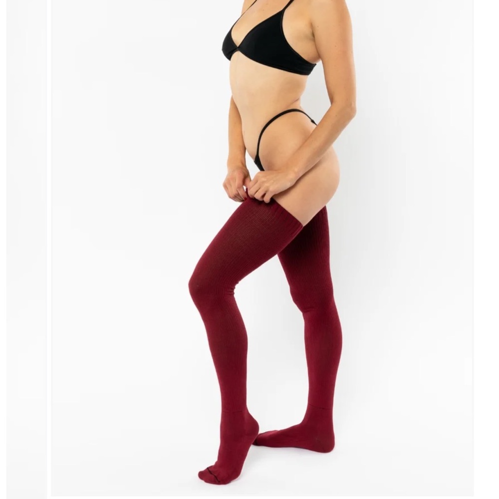 NEW! Los Angeles Apparel thigh highs  - Burgundy